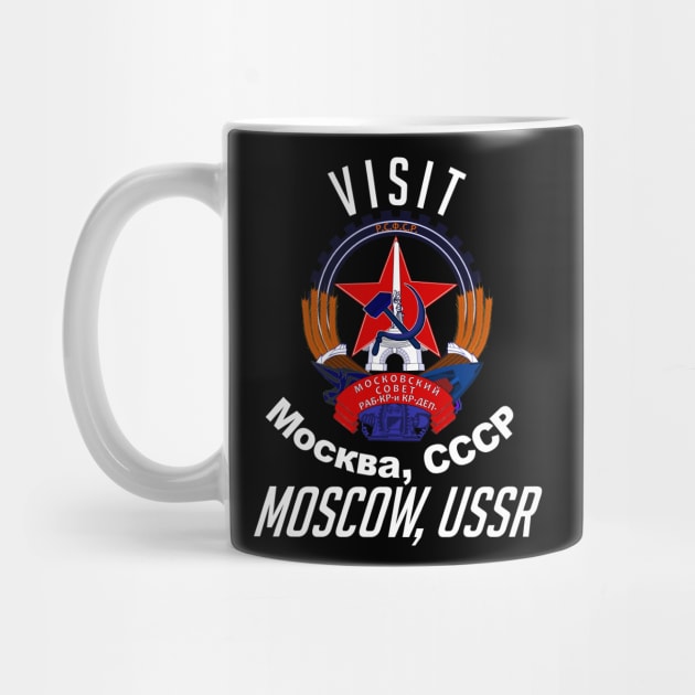 Visit Moscow, USSR - Soviet Union Tourism, Vintage by SpaceDogLaika